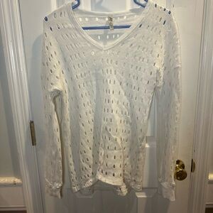 XCVI Open‎ Knit Sweater White XS
